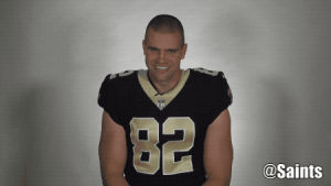 laughing,new orleans,saints football,coby fleener