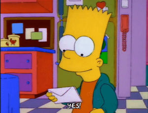 3x16,happy,bart simpson,season 3,excited,yes,episode 16,win,ftw