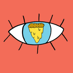 eye,animation,food,illustration,pizza,drawing
