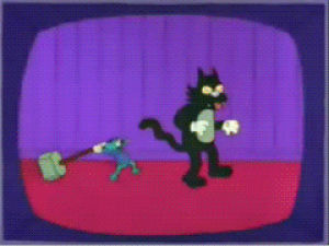 violence,itchy and scratchy,simpsons