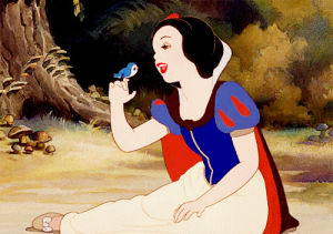 snow white,princess,bird,movies,disney,voice,snow white and the 7 dwarfs