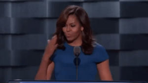 michelle obama,muah,laughing,hello,laugh,election 2016,dnc,democratic national convention,dnc 2016,blow kiss,mwah,blowing kisses,kissing lips