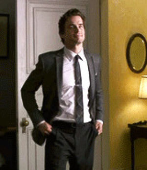 White Collar Matt Bomer as Neal Caffrey Standing Wearing Black and