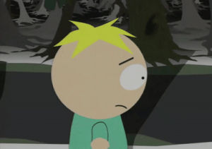 butters,butters stotch,hello,creepy,scared,dark,spooky