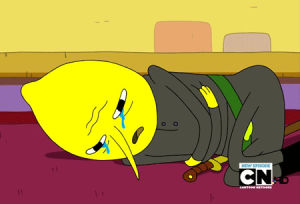 lemongrab,feels,crying,i feel sick,reaction,sad,cartoon,cry,adventure time,tears,sadness,emotions,cartoons comics,triste,im sad