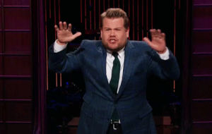 quiet,shh,james corden,angry,mad,late late show