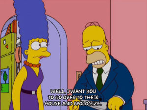 homer simpson,marge simpson,episode 7,angry,season 20,gesture,20x07,lecturing