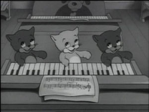 piano,keyboard,cartoons comics,cat,cute,black and white