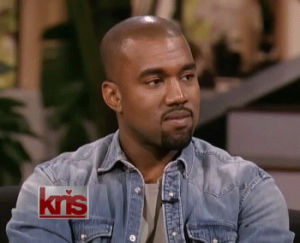 kanye west,laughing,frowning