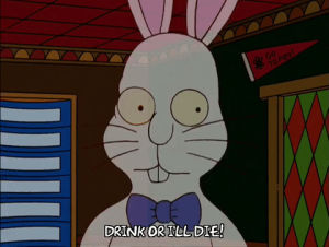 ghost bunny,season 15,episode 17,drink,bunny,alcohol,warning,fear,15x17