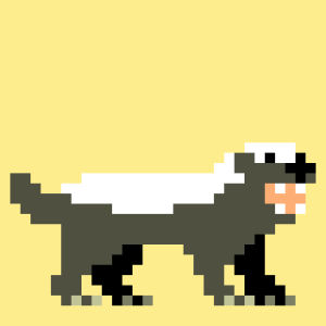 pixel art,honey badger