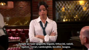parks and rec,aubrey plaza,food,parks and recreation,april ludgate,spaghetti