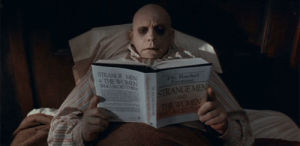 the addams family,addams family values,fester addams,movie,read,book,reading,christopher lloyd,anamorphosis and isolate,fester,addams family values 1993