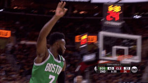 jaylen brown,happy,basketball,nba,excited,celebration,playoffs,pumped,nba playoffs,2017 nba playoffs,eastern conference finals,conference finals,3s,3 pointer