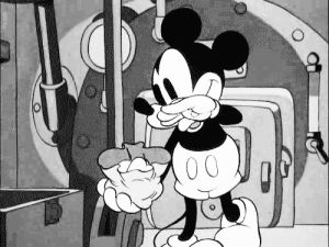 i love you,mickey mouse,black and white,disney,vintage