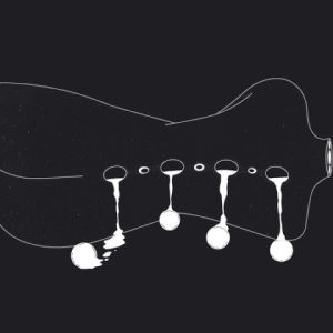 lifelongfiction,sketch,animation,loop,woman,dark,after,minimal,orbs,justin,black and white