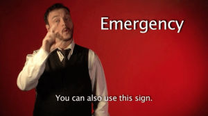 sign language,sign with robert,emergency,deaf,american sign language,swr