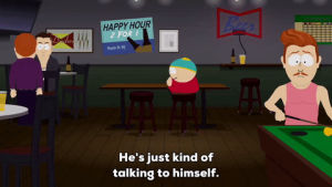 eric cartman,beer,bar,cue,pool table