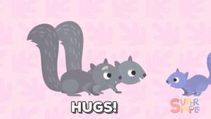 hug,super simple songs,grandparents,treetopfamily,squirrel