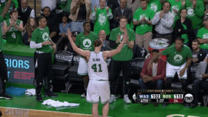 standing ovation,basketball,nba,playoffs,hype,pumped,boston celtics,cs,nba playoffs,celtics,2017 nba playoffs,nbaplayoffs,game 7,get loud,kelly olynyk,get excited