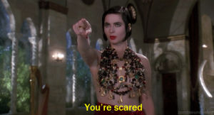 isabella rossellini,scared,death becomes her