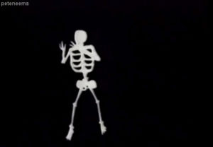 dancing skeleton,nintendo,90s,skeleton