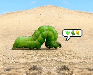 inchworm,emoji,emoji art,ouch,if youre reading this its too late