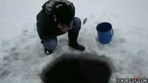 ice fishing,tv,win,eating,bare hands