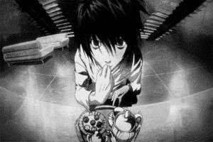 death note,l,l lawliet,anime,eating