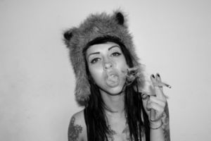 rave girl,smoke,weed,blunt