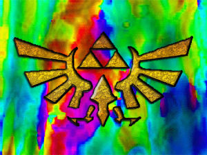 colorful,art,video games,trippy,colors,video game,the legend of zelda,tri force,trip trippy