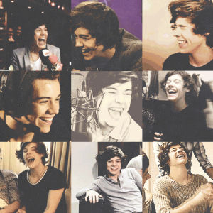 laughing,one direction,harry styles