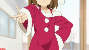 anime,k on,yui hirasawa,merry christmas,kawaii,happy holidays,hirasawa yui,cute,christmas,adorable,yui,dxx90,keion,kawaii desu,dantexxorihara,yui chan