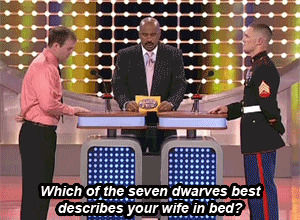 steve harvey,family feud,wife,snow white,seven dwarves,we refuse to answer that question