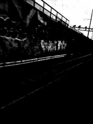black and white,train
