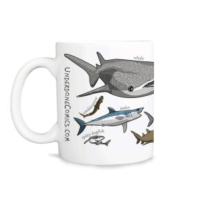 whale shark,biology,coffee mug,science,coffee,ocean,fish,shark,kitchen,fishing,sharks,mug,conservation,shark week,etsy,great white,sharkweek,underdone comics,captain picard