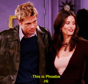 brad pitt,phoebe buffay,friends,friends show,will colbert,the one with the rumor