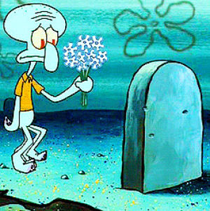 gravestone,crying,squidward,spongebob squarepants