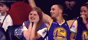 steph curry,warriors,golden state warriors,fangirl,audience,curry,fangirling