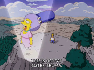 homer simpson,episode 1,scared,season 15,floating,patty bouvier,shouting,15x01,loopy,freaked out