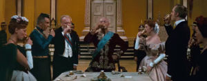 yul brynner,movies,party,drinking,deborah kerr,sit down,the king and i,dinner party