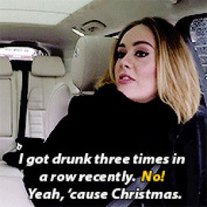 christmas,drunk,adele,carpool karaoke,celebrity christmas,you must be joking