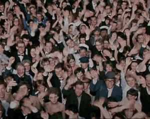crowd,fans,the beatles,1967,waving,magical mystery tour,all together now