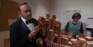 eating,emmys,sandwich,kevin spacey,emmys 2016,emmy awards