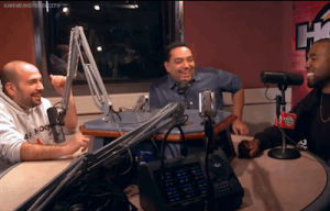 radio,interview,laughing