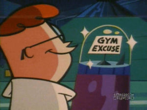 dexters laboratory,gym,excuse,gym excuse