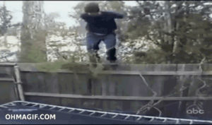 funny,fail,jumping,home video,fence