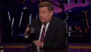 drinking,drink,james corden,late late show,caffeine,rushing