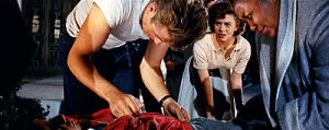 natalie wood,james dean,rebel without a cause,movies,crowd of people,opening bag,very emotional