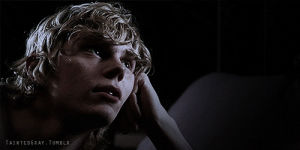tate langdon,american horror story,ahs,evan peters,i was sad,queue dont understand there was something in the woods
